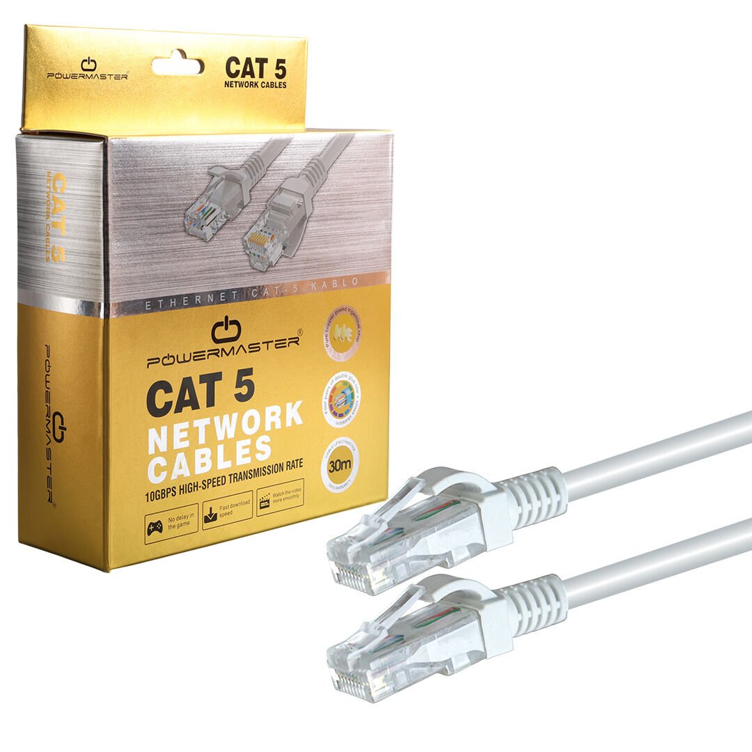 Ayt Powermaster Cat5 30 Metre Patch Network Ethernet Kablo İnternet Kablosu