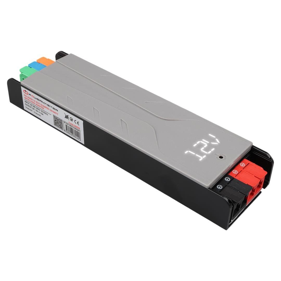 Ayt Powermaster PM-26839 12 Volt 10 Amper 120 Watt Slim Metal Kasa Adaptör Voltaj Göstergeli 189X51x27mm