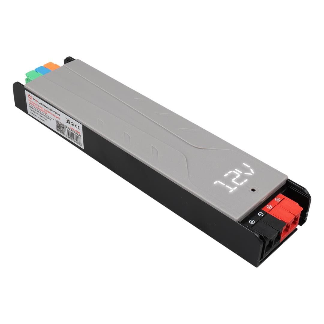 Ayt Powermaster PM-26840 12 Volt 15 Amper 180 Watt Slim Metal Kasa Adaptör Voltaj Göstergeli 218X51x27mm