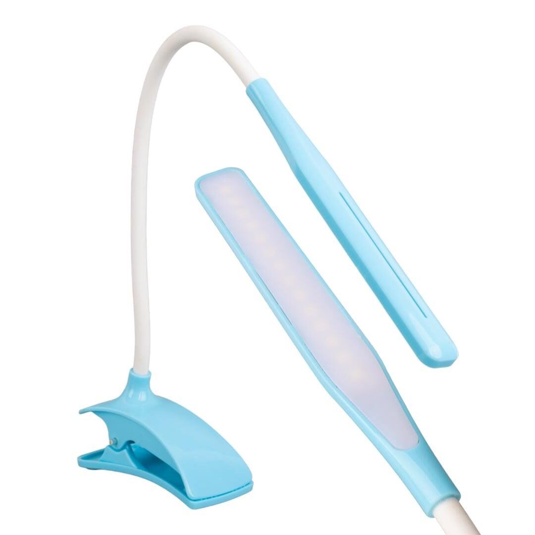 Powermaster Esnek Akrobat Usb 14 Led Mandallı Masa Lambası 1 Metre Kablo 22 Cm Beyaz Led Aydınlatma