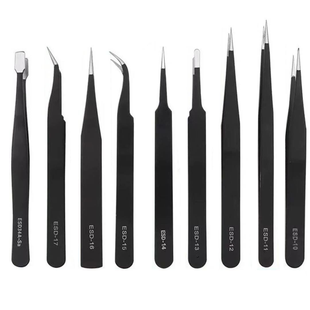 Ayt Powermaster PM-26646 Esd 9in1 Antistatik Hassas Paslanmaz Çelik Tamir Cımbız Seti Tamirci Cımbızı
