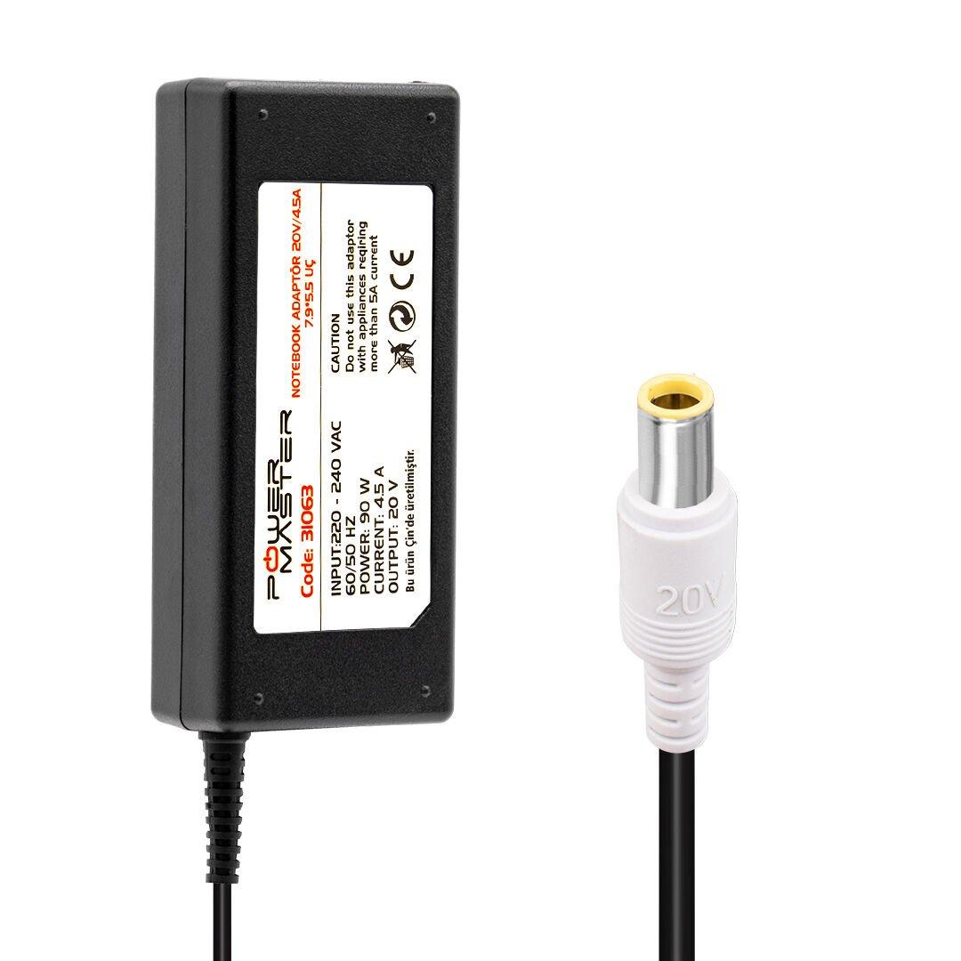 Ayt Powermaster 20 Volt 4.5 Amper IBM Notebook Adaptör 7.9x5.5 Uç