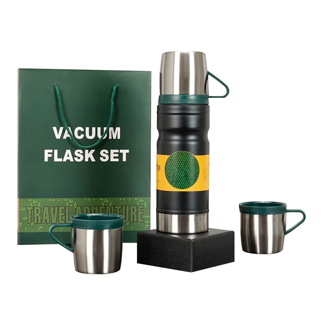 Sunup SN-22234 Paslanmaz Çelik Vakumlu Termos 680 Ml 12 Saat Sıcak 24 Saat Soğuk Termos Seti