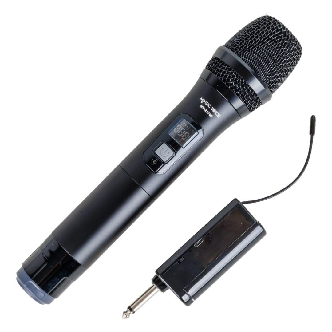 Ayt Magicvoice MV-21760 Uhf Ekranlı Kablosuz Telsiz Mikrofon Kablosuz El Mikrofonu 6.3 Mm Soketli Jack Girişli