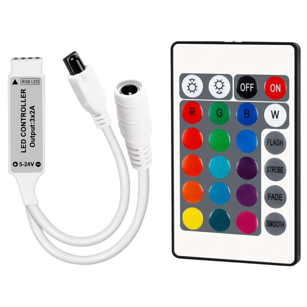POWERMASTER MİNİ 24 TUŞLU 5-12-24 VOLT 3X2 AMPER KUMANDALI LED RGB KONTROL CİHAZI