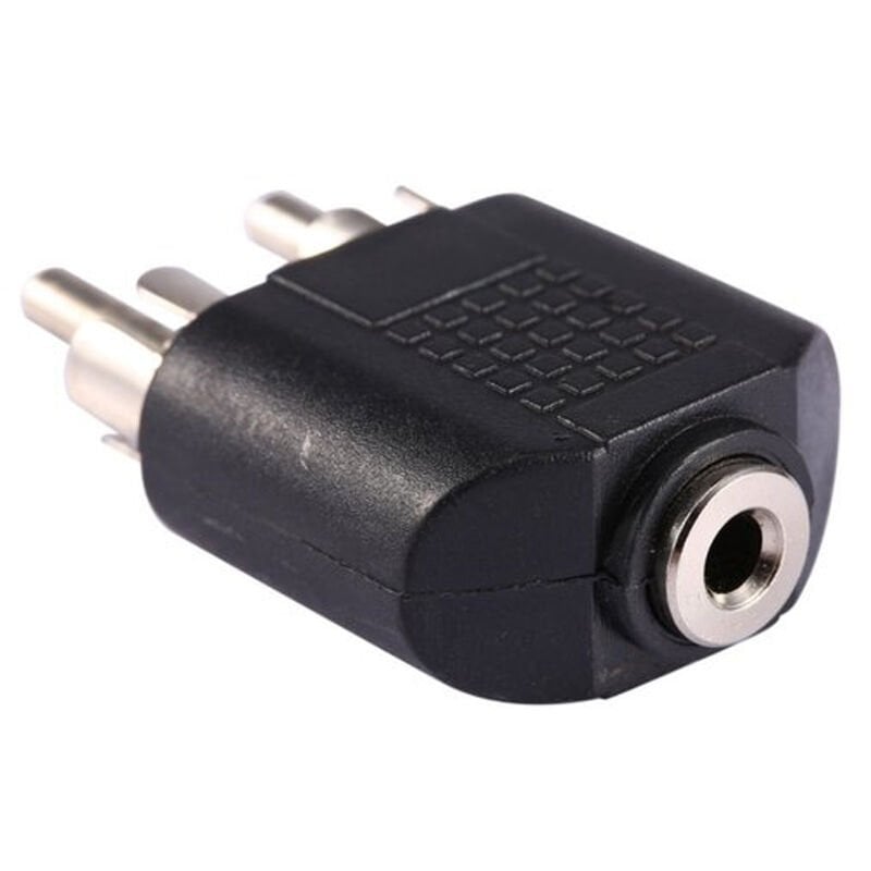 Ayt 3.5 Mm Stereo Dişi 2 Rca Erkek Çevirici Jack 2 Renkli Rca Ses Çıkışını 3.5 Mm Kulaklık Çıkışına Dönüştürücü