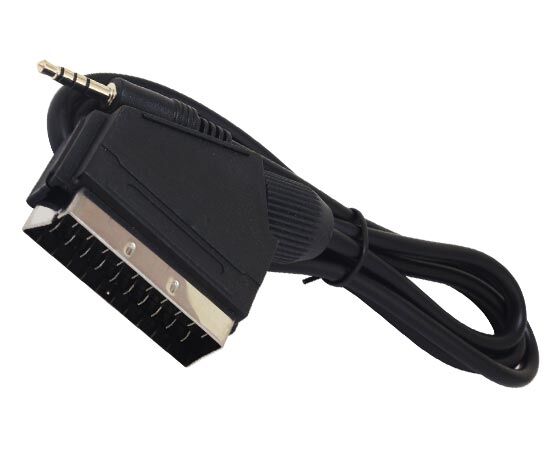 Ayt Uydu Alıcısı AV Kablo 3.5 Mm Stereo Erkek-Scart Kablo 1.2 Metre Uzun Jack Powermaster