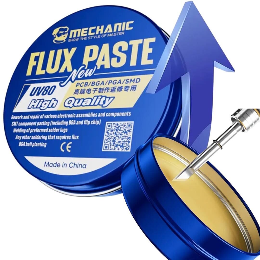 Ayt Powermaster UV50 50 Gram Lehim Flux Pastası PCB-BGA-PGA-SMD Lehim Havya Ucu Temizleme Pastası