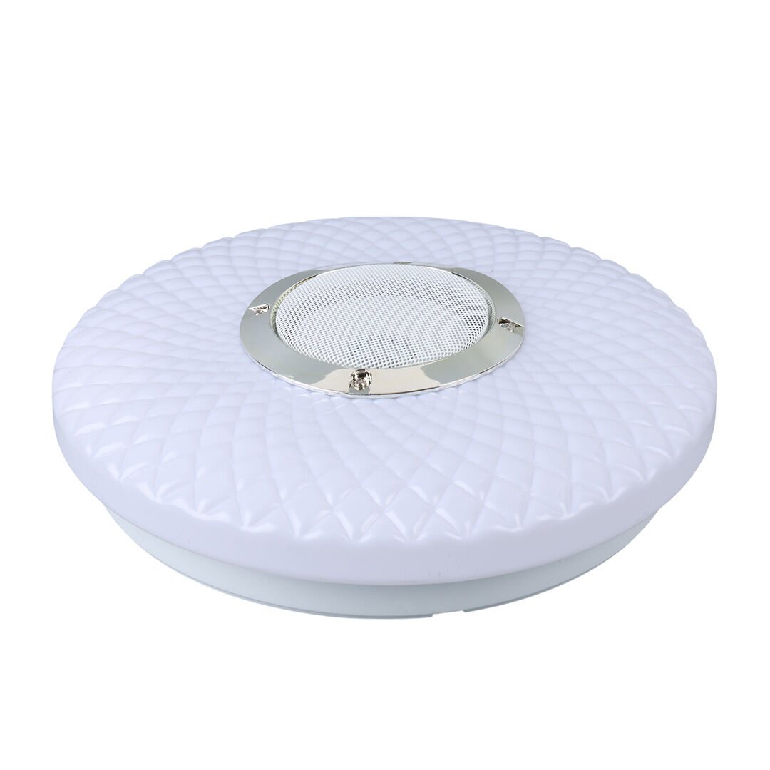 Ayt Poweramster PM-27329 Beyaz 30x6 Cm 24 Watt Bluetooth Hoparlörlü Tavan Aydınlatma Ses Bombası Hoparlör