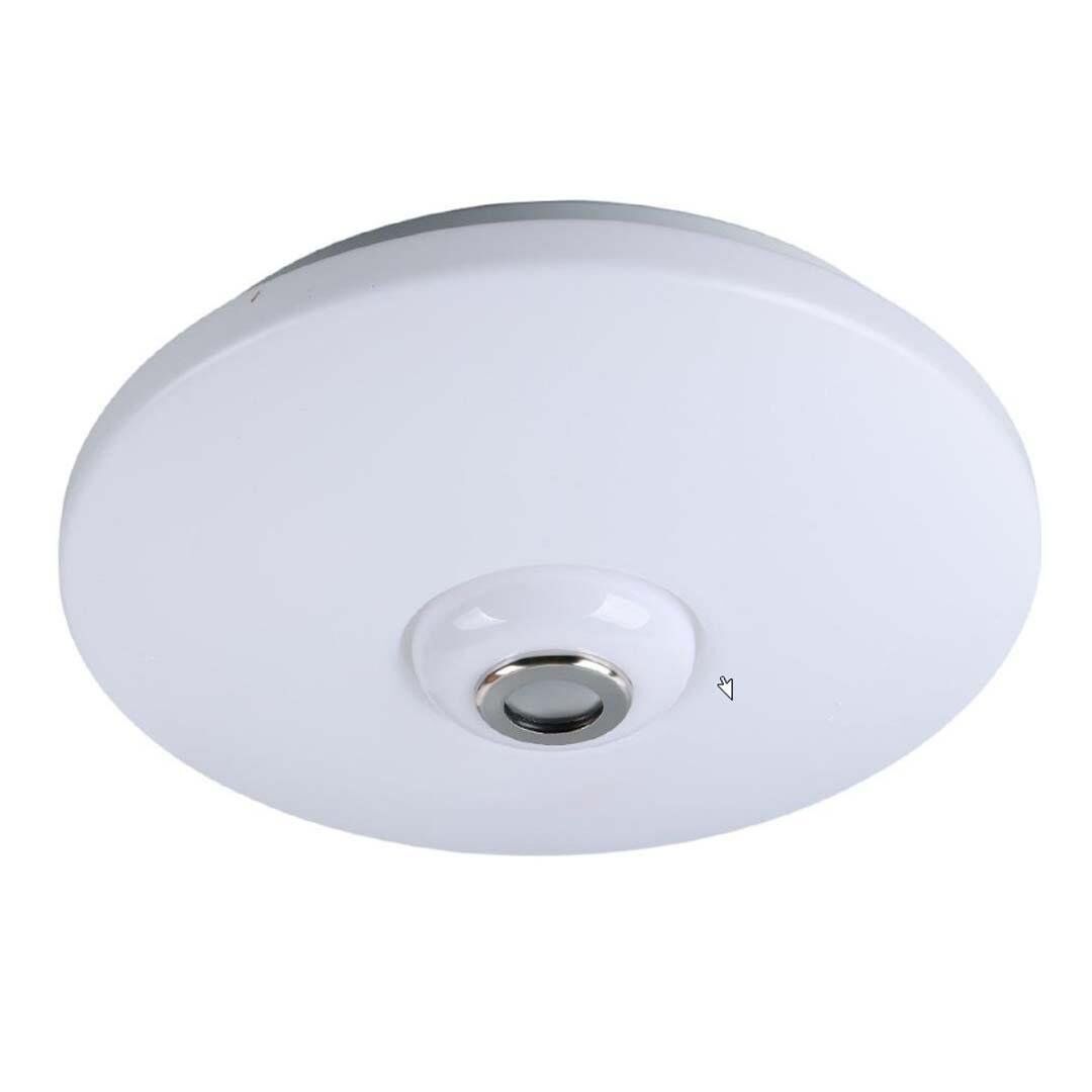 Ayt Poweramster PM-27331 Beyaz 34x9 Cm 24 Watt Bluetooth Hoparlörlü Tavan Aydınlatma Ses Bombası Hoparlör