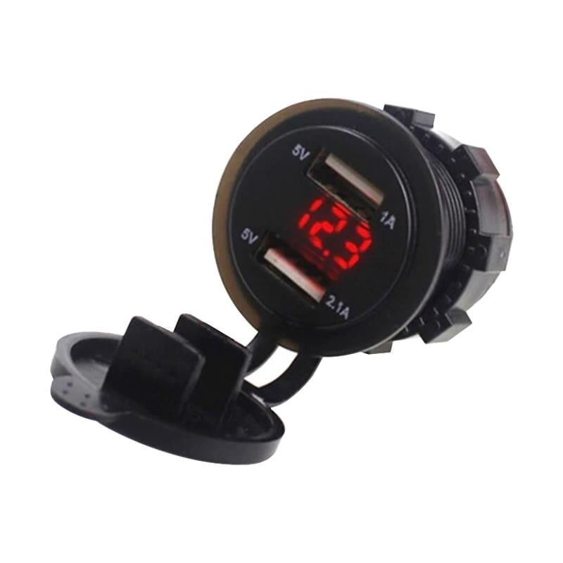 Ayt Powermaster Pano Tipi Voltmetreli 2'li USB Giriş 5v 1A Çıkış 5V 2.1A Kulaksız 49.3x30.7 Mm IC-266D