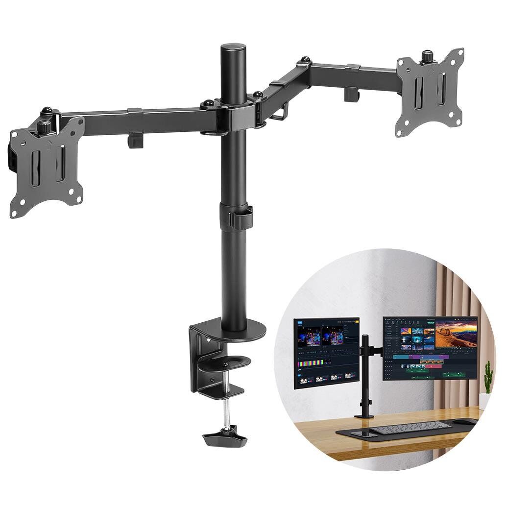 Powermaster PM-052 13-27 İnç Mekanik Çift Kol Lcd Led Gaming Monitör Pc Bilgisayar Tutucu Masa Stand Askı Aparatı