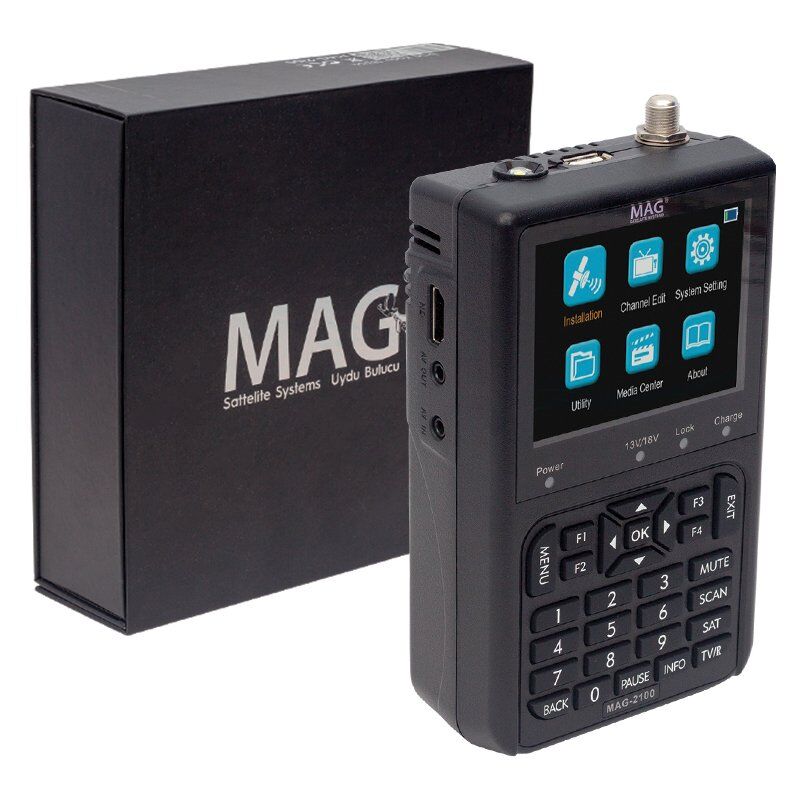 Mag 2100 HD Uydu Yön Bulucu 3.5 İnç Ekranlı Görüntülü Uydu Bulucu Ayarlama Cihazı