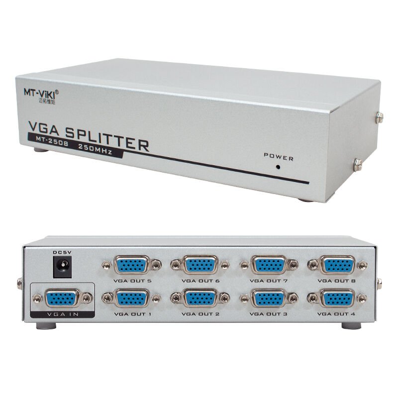 Powermaster 8 Port VGA Çoğaltıcı 250 Mhz Splitter Vga Görüntü Çoklayıcı