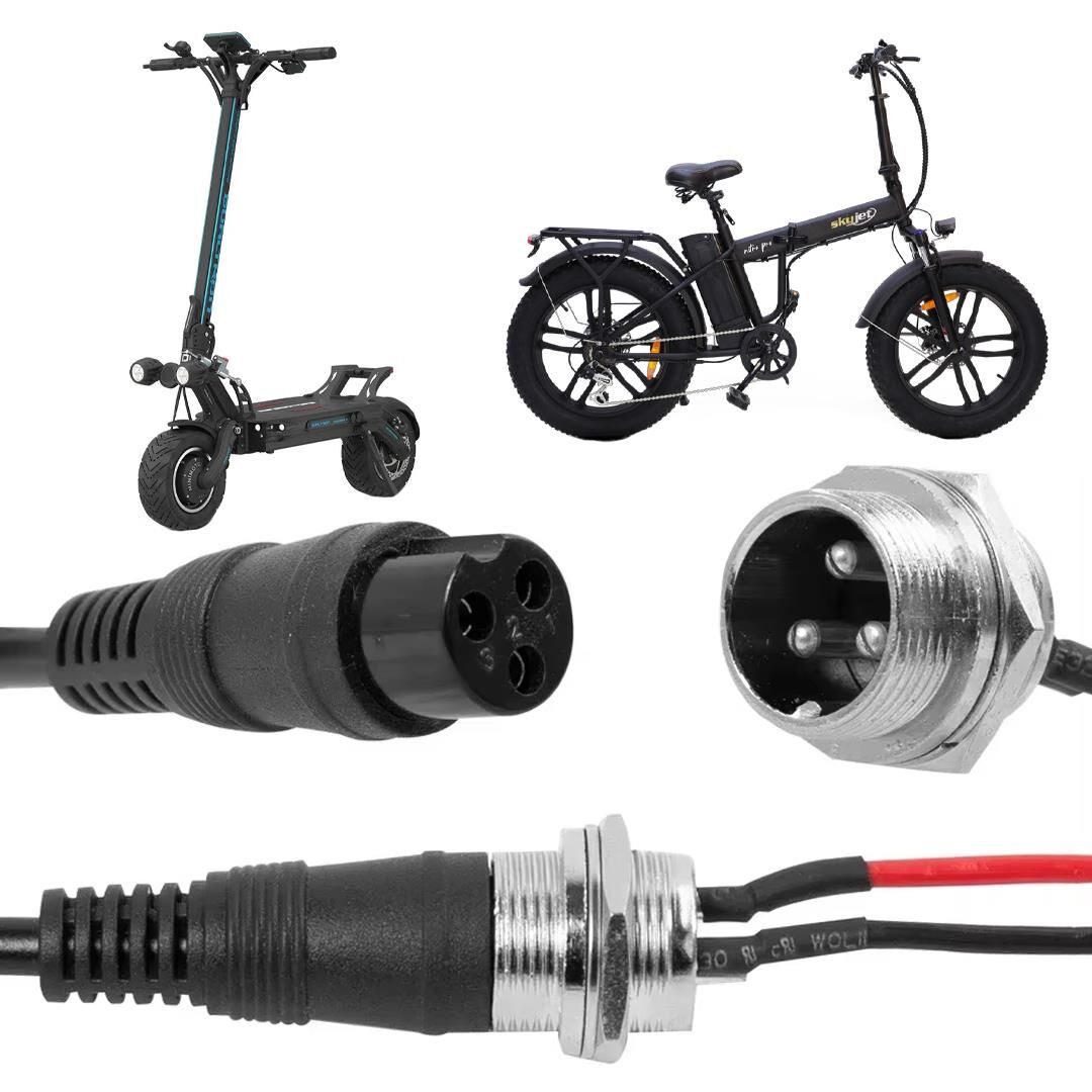Powermaster 3 Pinli Ginger Elektrikli Bisiklet Motosiklet Scooter Araç Akü Şarj Konnektörü