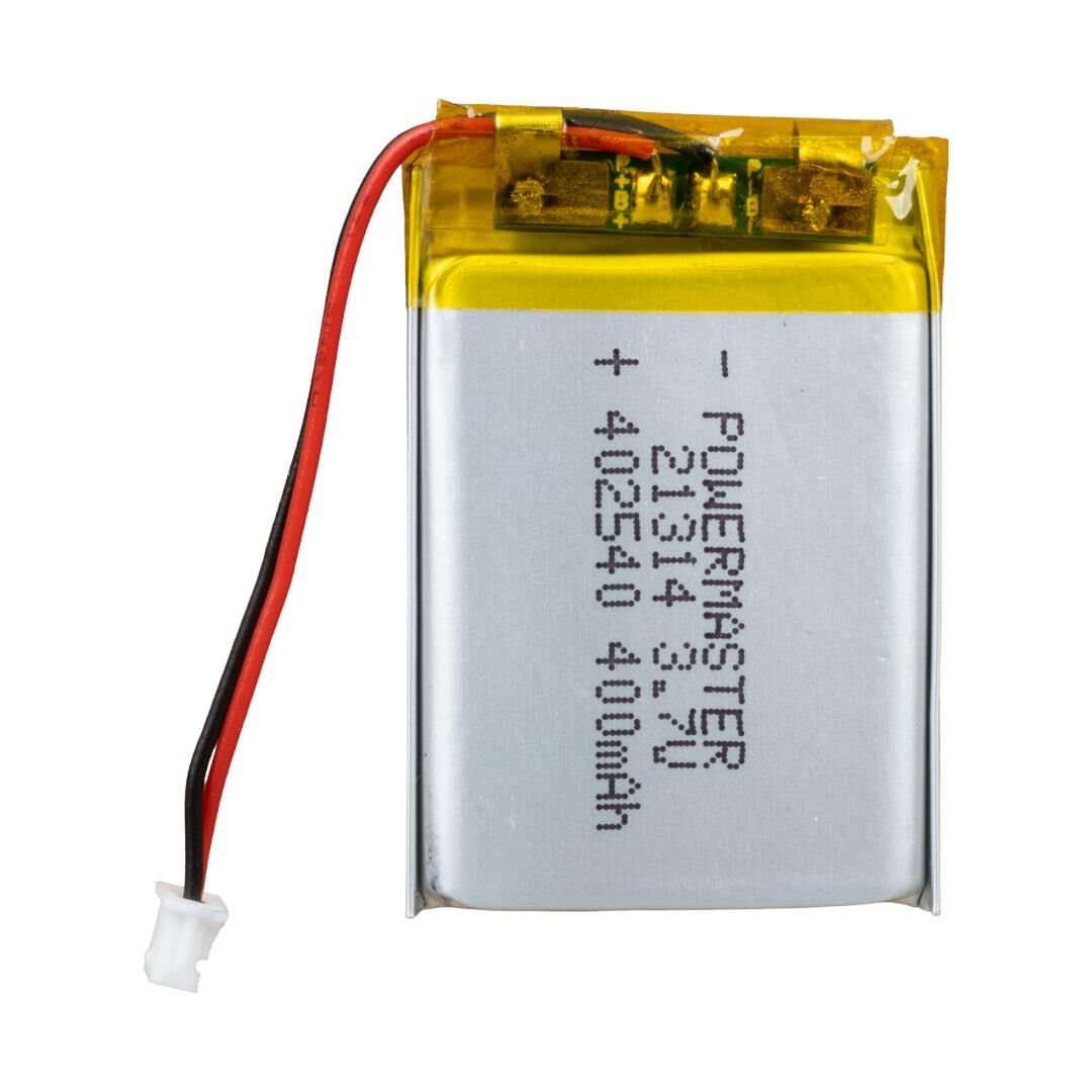 Powermaster 3.7 Volt 320 Mah Lityum Polimer Şarjlı Pil 4X25X40 mm Akıllı Saat Kulaklık Pili