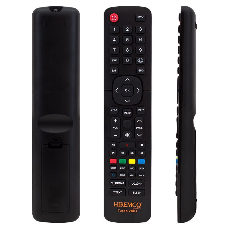 Ayt Hiremco Turbo V8D+ Full HD Uydu Alıcı Kumandası Uzaktan Kumanda