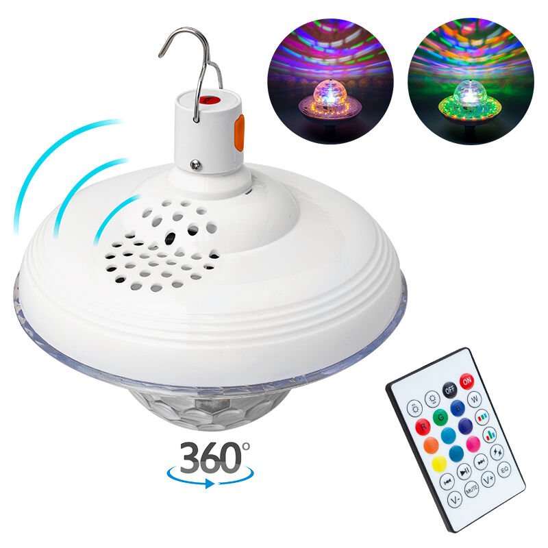 Powermaster Bluetooth Destekli Animasyonlu 8 Watt Kumandalı Şarjlı Ufo Tip Disko Topu PM-4193