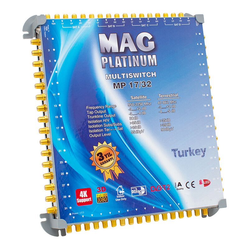 Ayt Mag Platinum 17-32 Kaskatlı Uydu Çanak Digitürk Santrali Bina Site Tip Santral