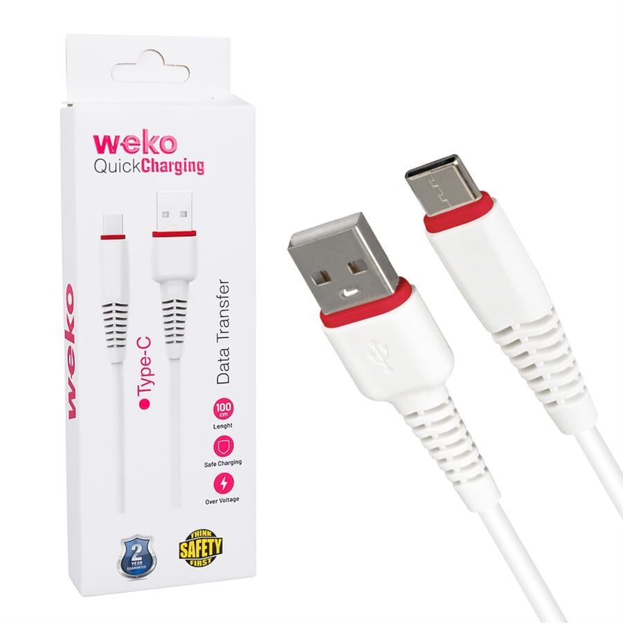 Weko WK-22021 Usb To Type-C Şarj Kablosu 1 Metre Cep Telefonu Şarj Aleti Kablosu