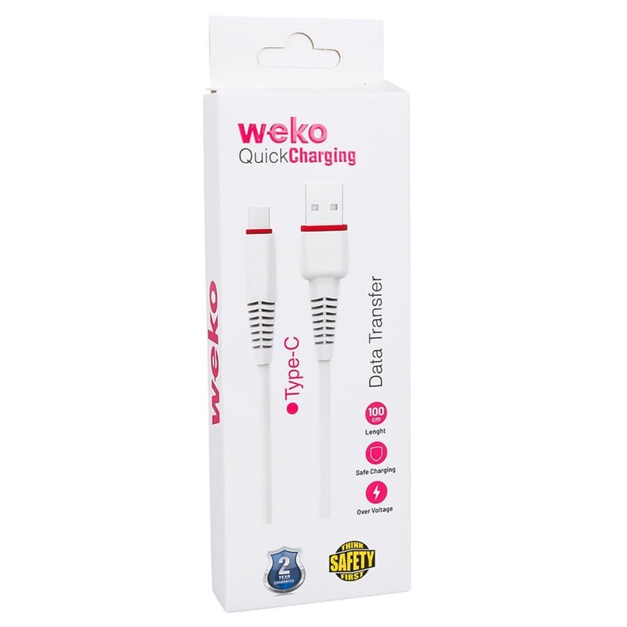 Weko WK-22021 Usb To Type-C Şarj Kablosu 1 Metre Cep Telefonu Şarj Aleti Kablosu