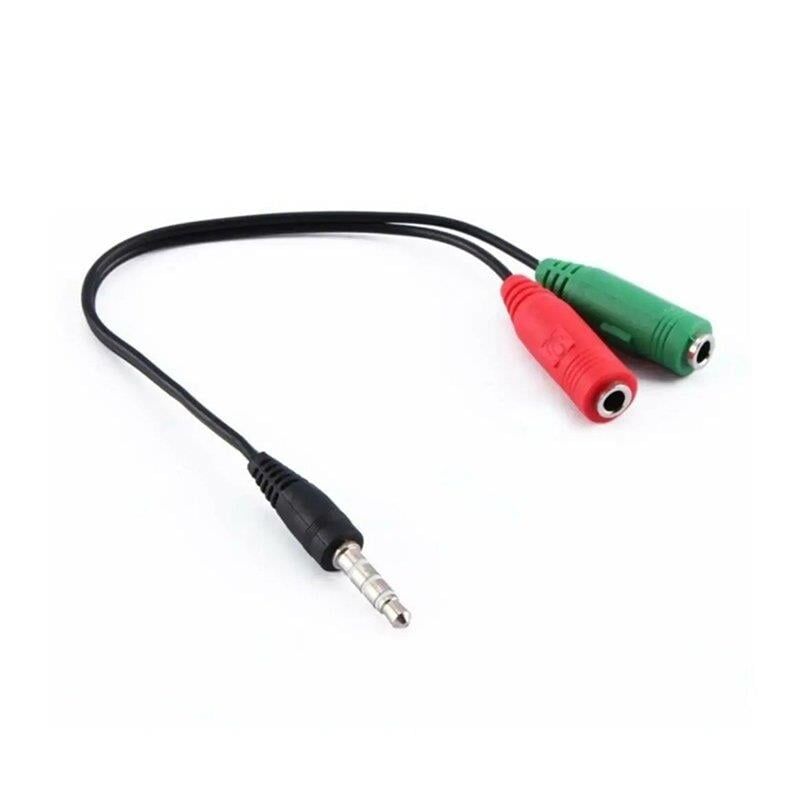 Ayt Powermaster PM-2697 3.5 Mm Stereo Erkek Kulaklık 3 Çizgili + 2 X Stereo Dişi Mikrofon Hoparlör Çoklayıcı Kablo