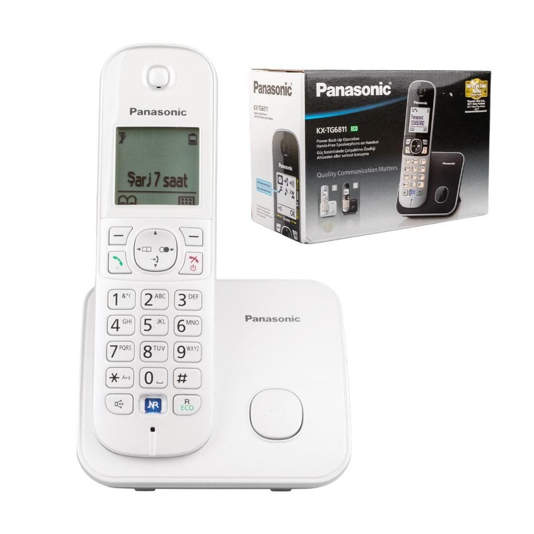 Panasonic KX-TG6811 Dect Telsiz Telefon Arayan Numarayı Gösterir Gelen Çağrı Engelleme