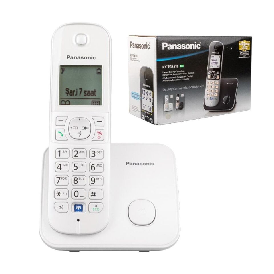 Panasonic KX-TG6811 Dect Telsiz Telefon Arayan Numarayı Gösterir Gelen Çağrı Engelleme