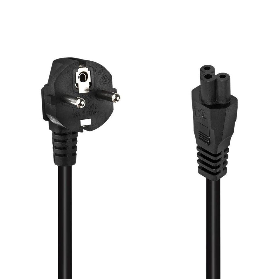 Ayt RC-901 3x0.75 Mm Siyah 1.5 Metre Notebook Laptop Power Elektirik Kablosu Yonca Kablo