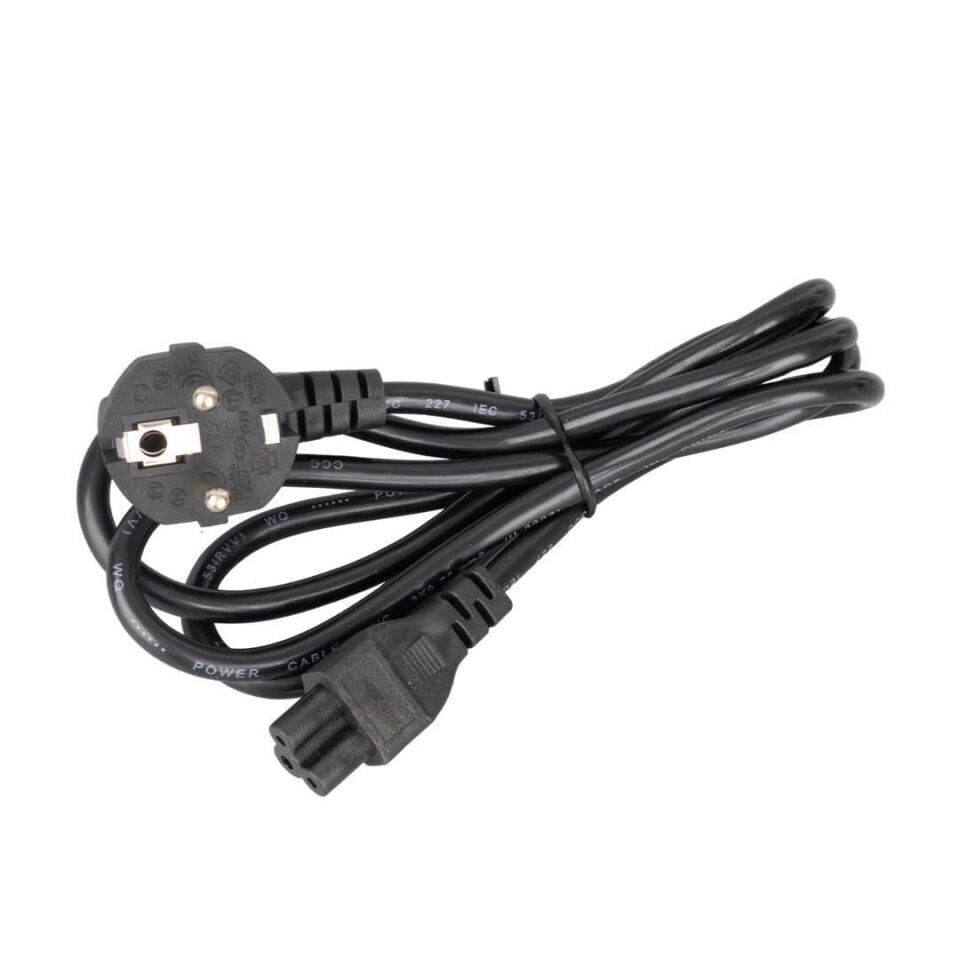 Ayt RC-901 3x0.75 Mm Siyah 1.5 Metre Notebook Laptop Power Elektirik Kablosu Yonca Kablo