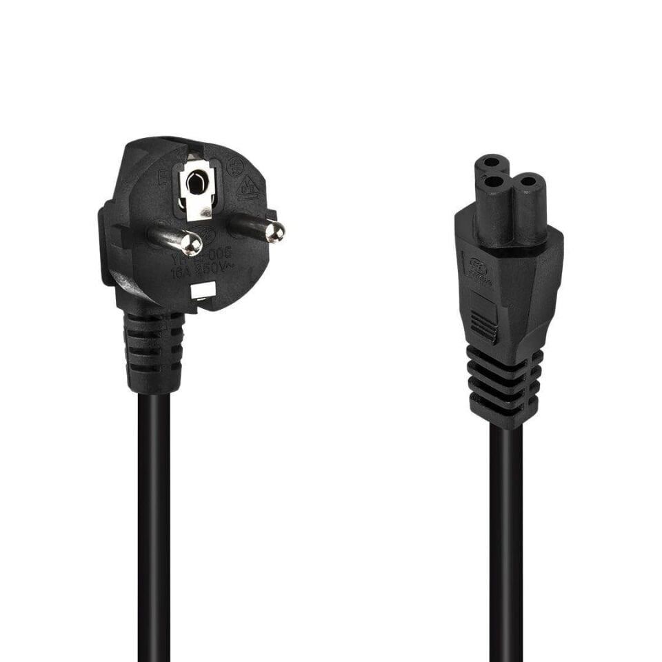 Ayt RC-901 3x0.75 Mm Siyah 1.5 Metre Notebook Laptop Power Elektirik Kablosu Yonca Kablo