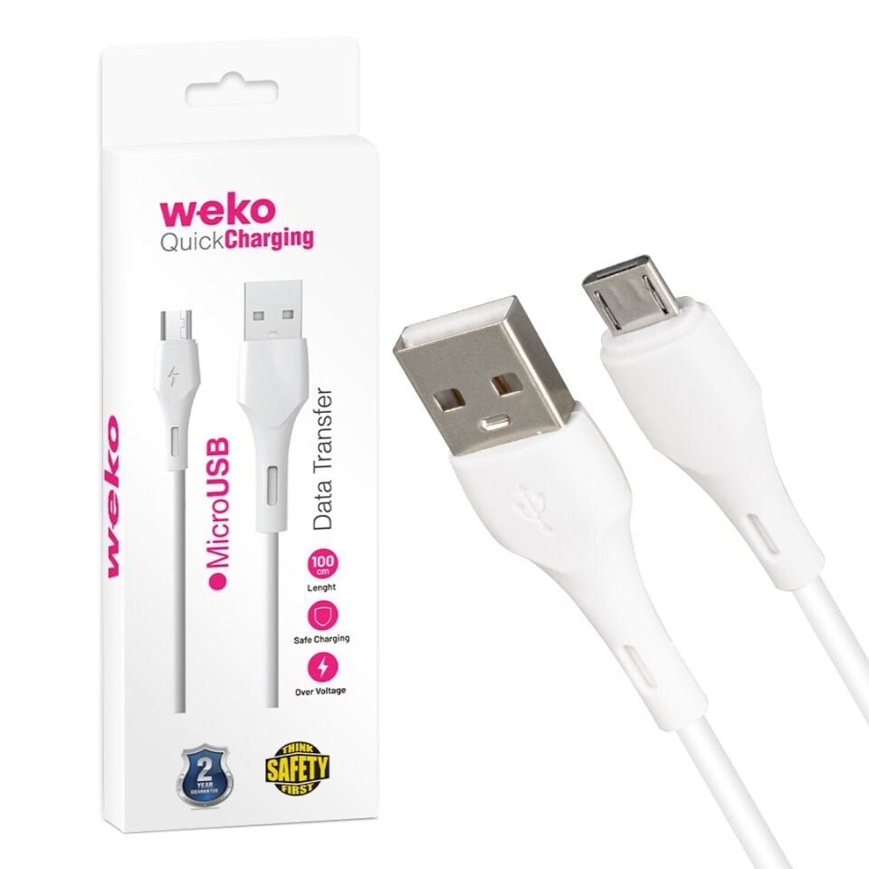 Weko WK-22017 USB To Micro Usb Şarj Kablosu 1 Metre Cep Telefonu Şarj Aleti Kablosu