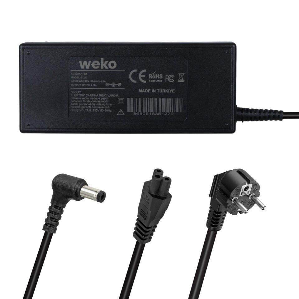 Ayt 19 Volt 4.74 Amper 90 Watt 5.5x2.5 Uçlu Notebook Laptop Adaptör Şarj Cihazı Aleti