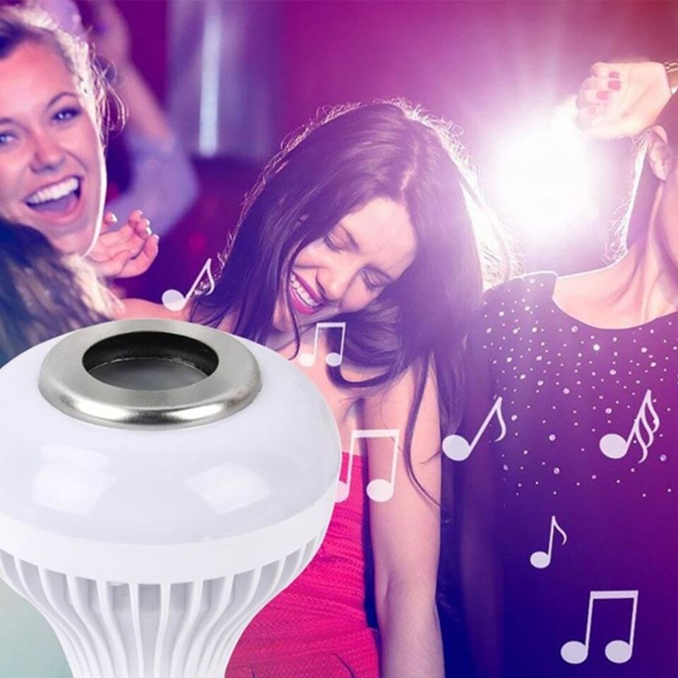 Ayt Ledx AL-SPKR Kumandalı Bluetooth Hoparlörlü Ampul E27 500 Lümen Rgb Renkli Led Aydınlatma