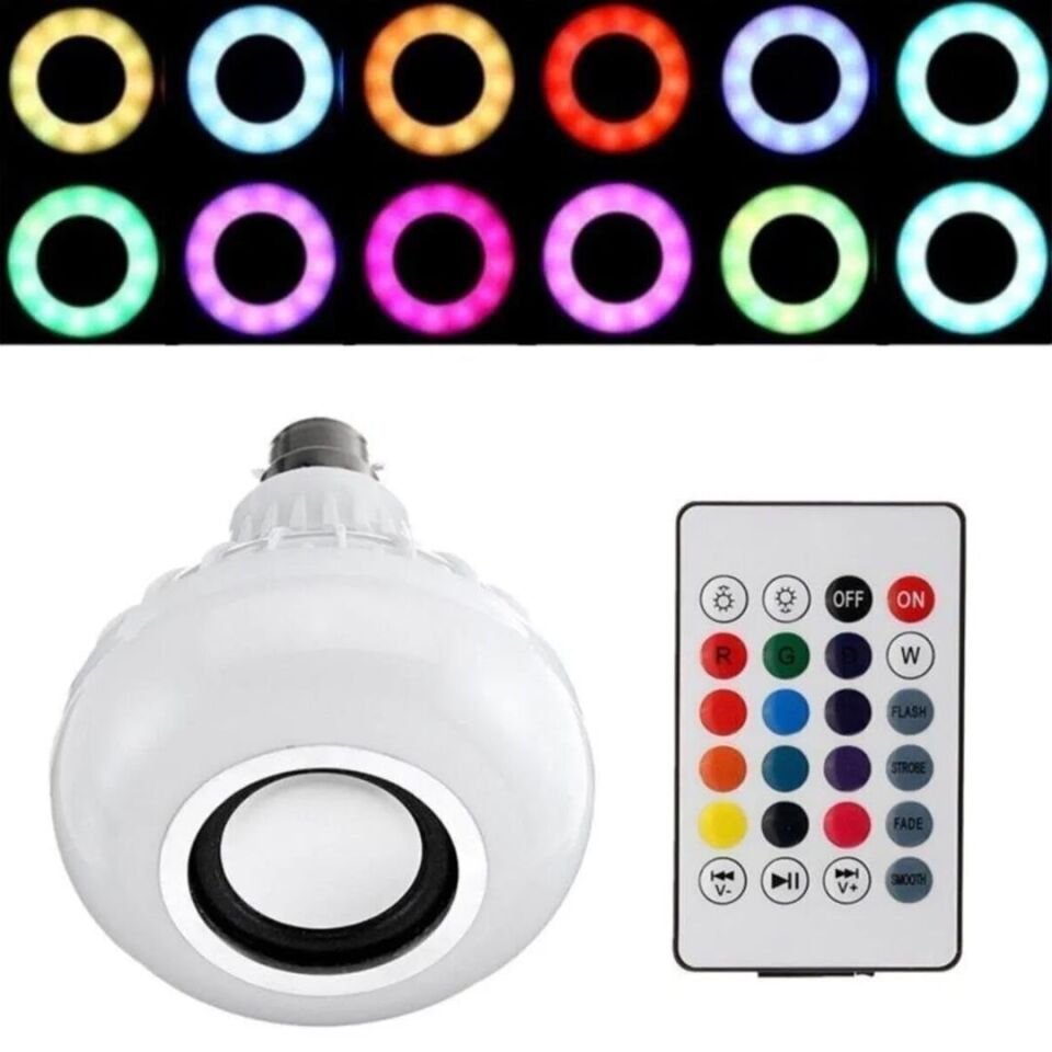 Ayt Ledx AL-SPKR Kumandalı Bluetooth Hoparlörlü Ampul E27 500 Lümen Rgb Renkli Led Aydınlatma
