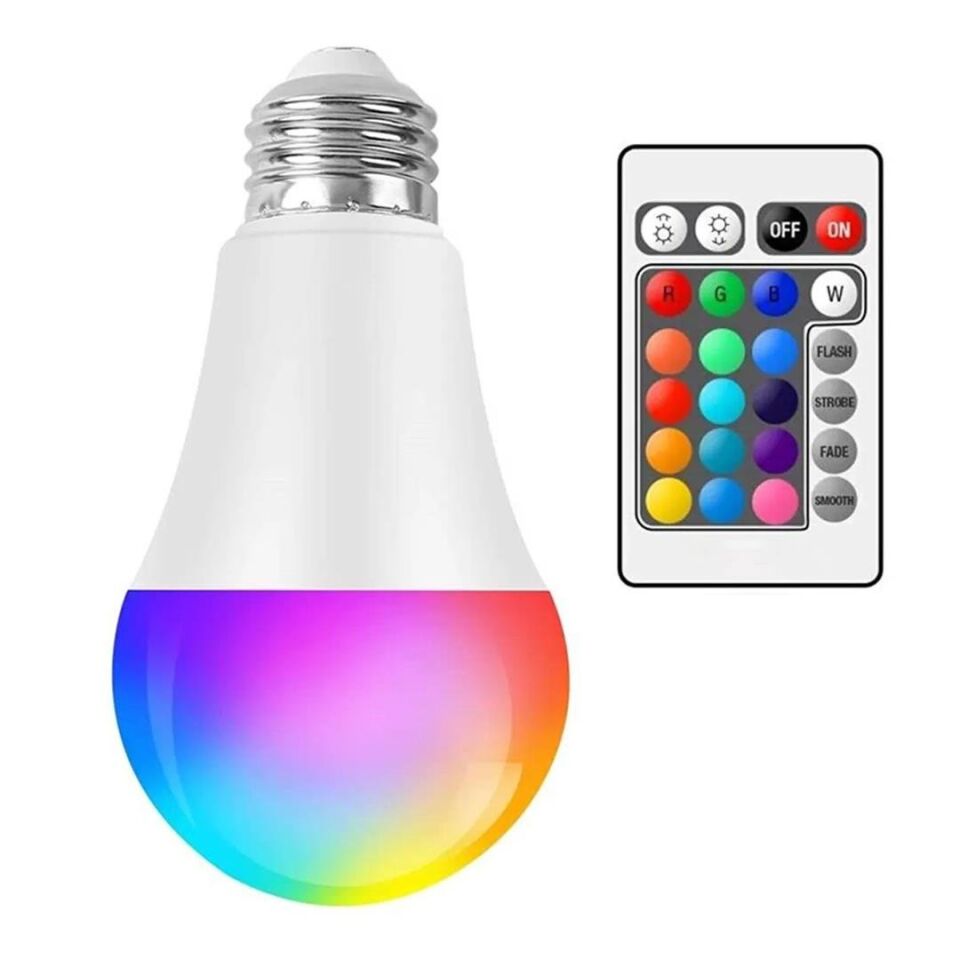 Ayt Ledx AL-LL9RGB 9W Kumandalı Rgb Renkli Led Ampul Aydınlatma E27 800 Lümen