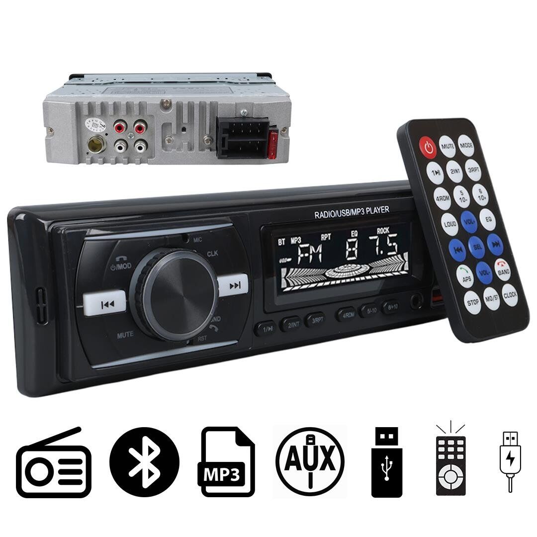 Ayt Carstar CS-920 Çift Usb Sd Hafıza Kartı Fm Radyo Aux Bluetooth Araç Teyibi Kumandalı Oto Teyp 4X60 Watt Dijital