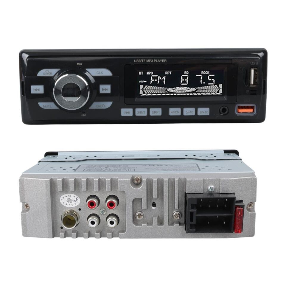 Ayt Carstar CS-930 Çift Usb Sd Hafıza Kartı Fm Radyo Aux Bluetooth Araç Teyibi Kumandalı Oto Teyp 4X60 Watt Dijital