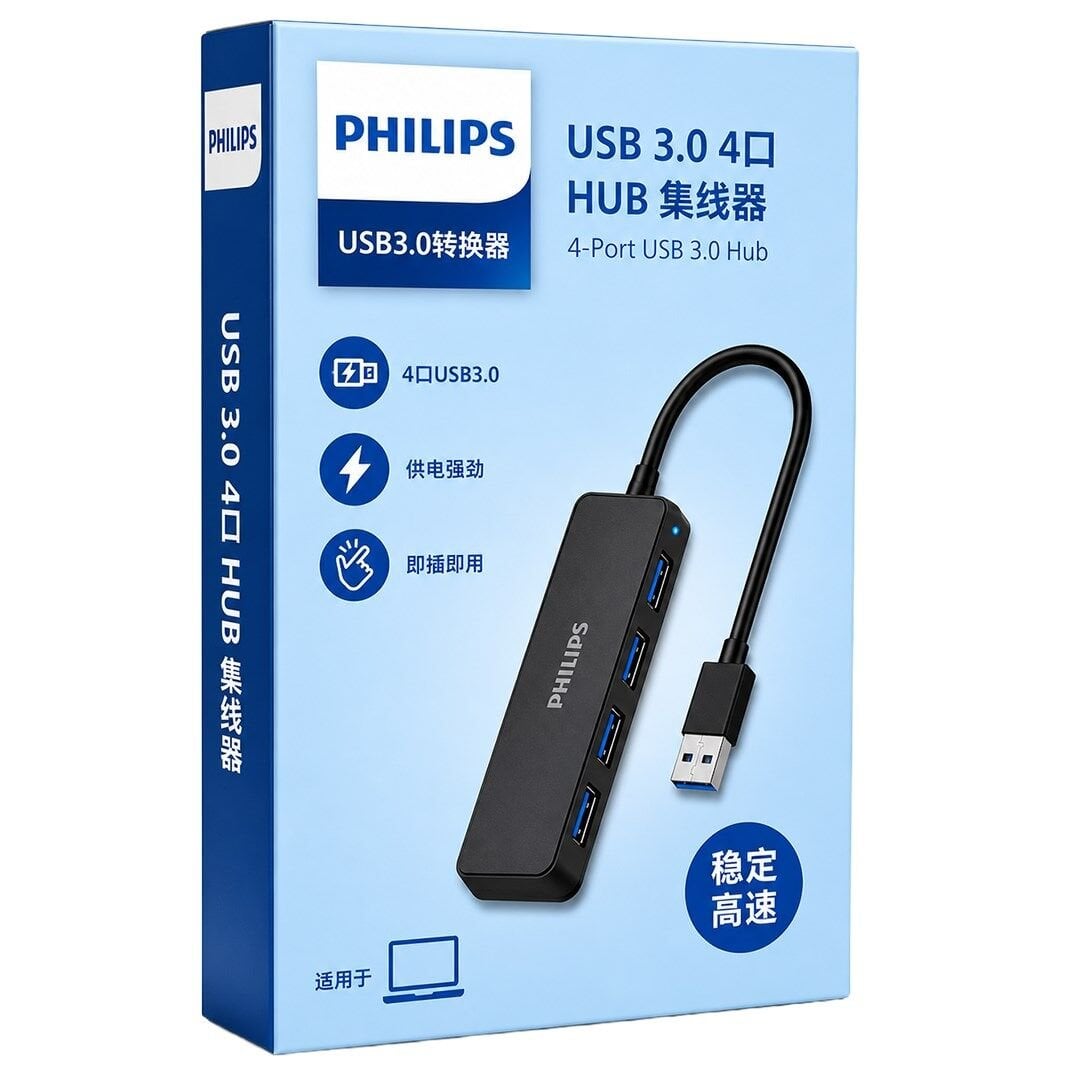Philips SWR1603C/93 USB-C 3.0 To 4 Port USB 3.0 Hub Çoklayıcı
