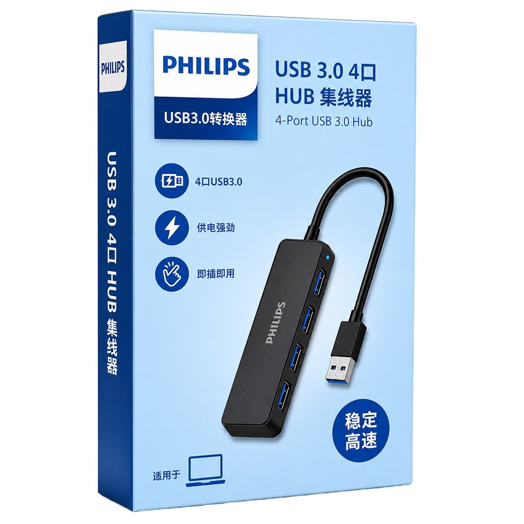 Philips SWR1603C/93 USB-C 3.0 To 4 Port USB 3.0 Hub Çoklayıcı