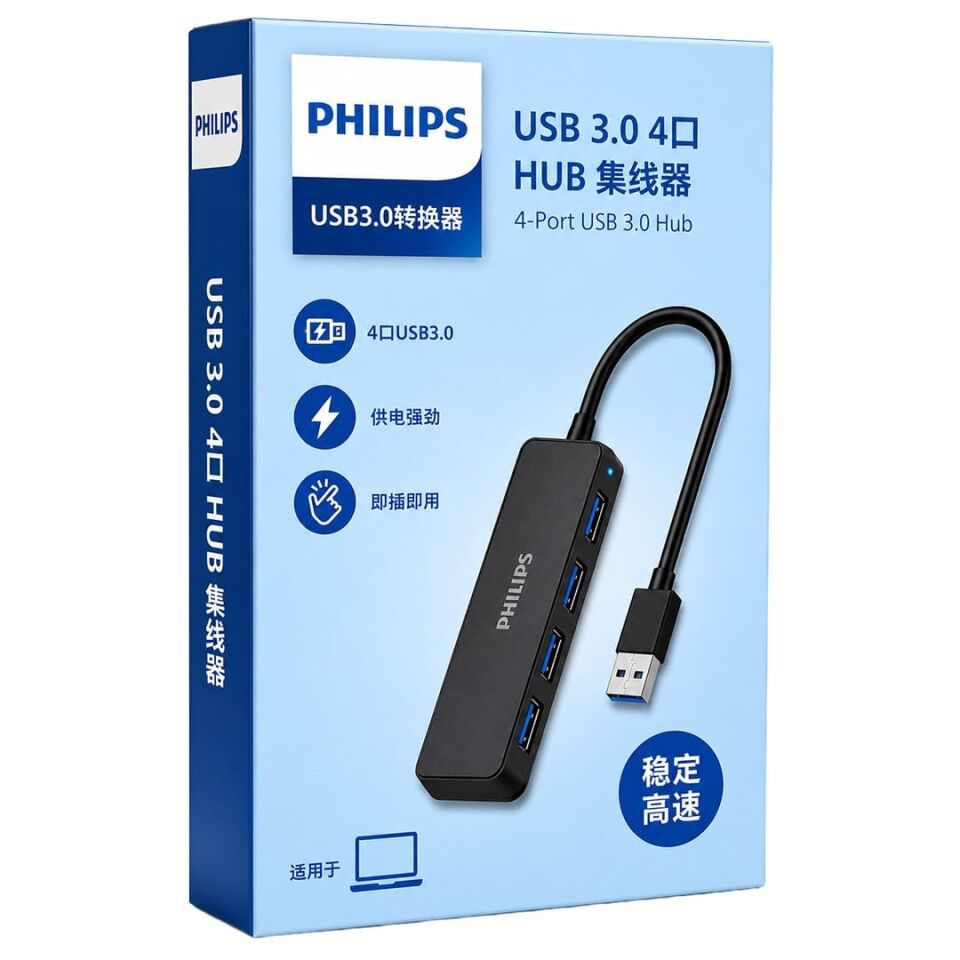 Philips SWR1603C/93 USB-C 3.0 To 4 Port USB 3.0 Hub Çoklayıcı