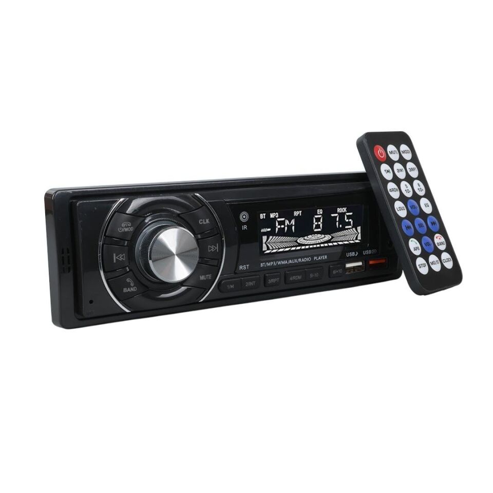 Ayt Carstar CS-950 Çift Usb Sd Hafıza Kartı Fm Radyo Aux Bluetooth Araç Teyibi Kumandalı Oto Teyp 4X60 Watt Dijital