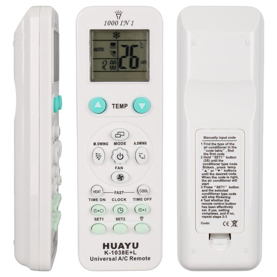 Ayt K-1038E-L Universal Akıllı Klima Kumandası Tüm Modellere Uyumlu Klima Kumandası