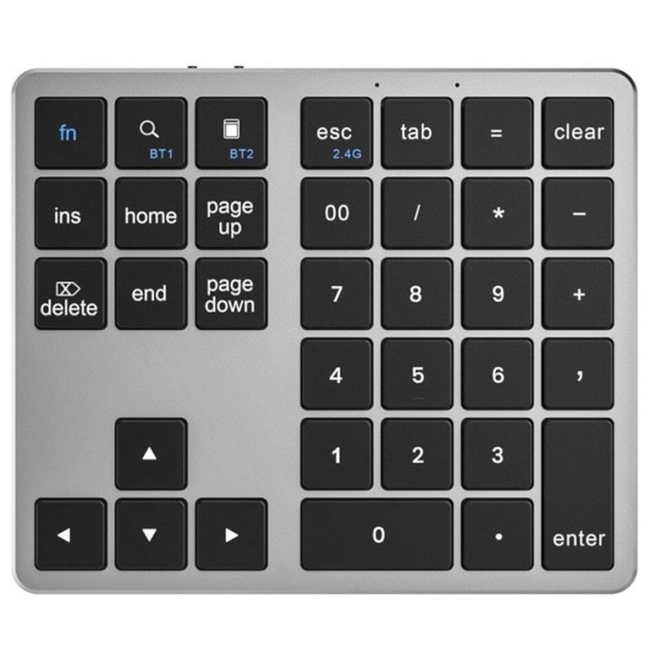 Ayt Powermaster PM-26595 Mini Gümüş Bluetooth 5.2 Kablosuz 35 Tuş Klavye Genişletme Sayı Bloğu Klavye Rakam Sayı Kısmı