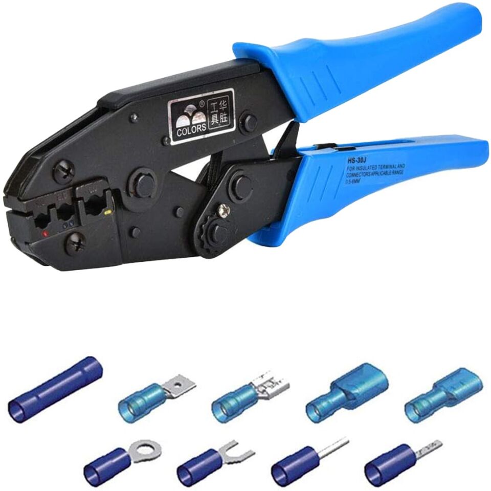 Powermaster PM-39092 0.5-6Mm2 (AWG22-10) HS-30J İzoleli Kablo Pabucu Sıkma Pensesi