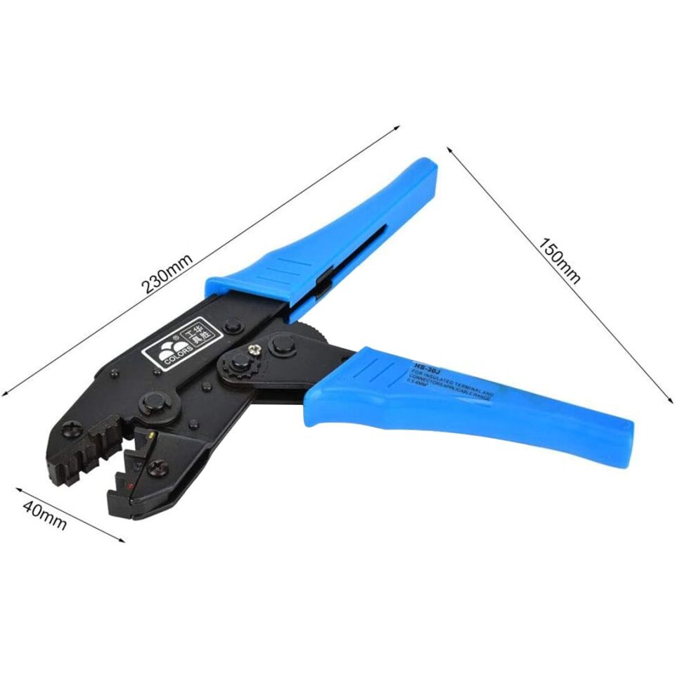 Powermaster PM-39092 0.5-6Mm2 (AWG22-10) HS-30J İzoleli Kablo Pabucu Sıkma Pensesi