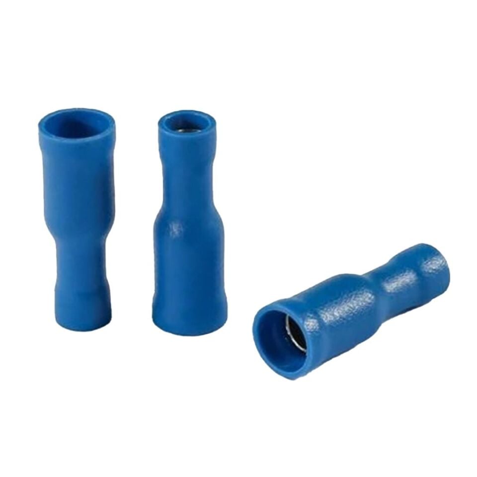 Powermaster PM-39054 1,5-2,5MM2 Kesit 24X7x5mm Soket Mavi İzoleli Kablo Pabucu (100'Lü Paket)