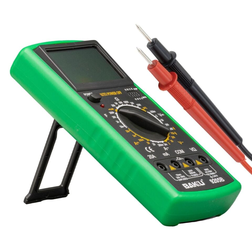 Ayt Baku BA-9205B Dijital Multimetre Ölçü Aleti Dc Ac Akım Ölçer Ölçüm Cihazı