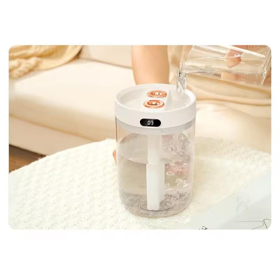 Ayt Powermaster 3W H20 Hava Nemlendirici Çift Püskürtmeli Oda Nemlendirme Cihazı 750 Ml Hazneli