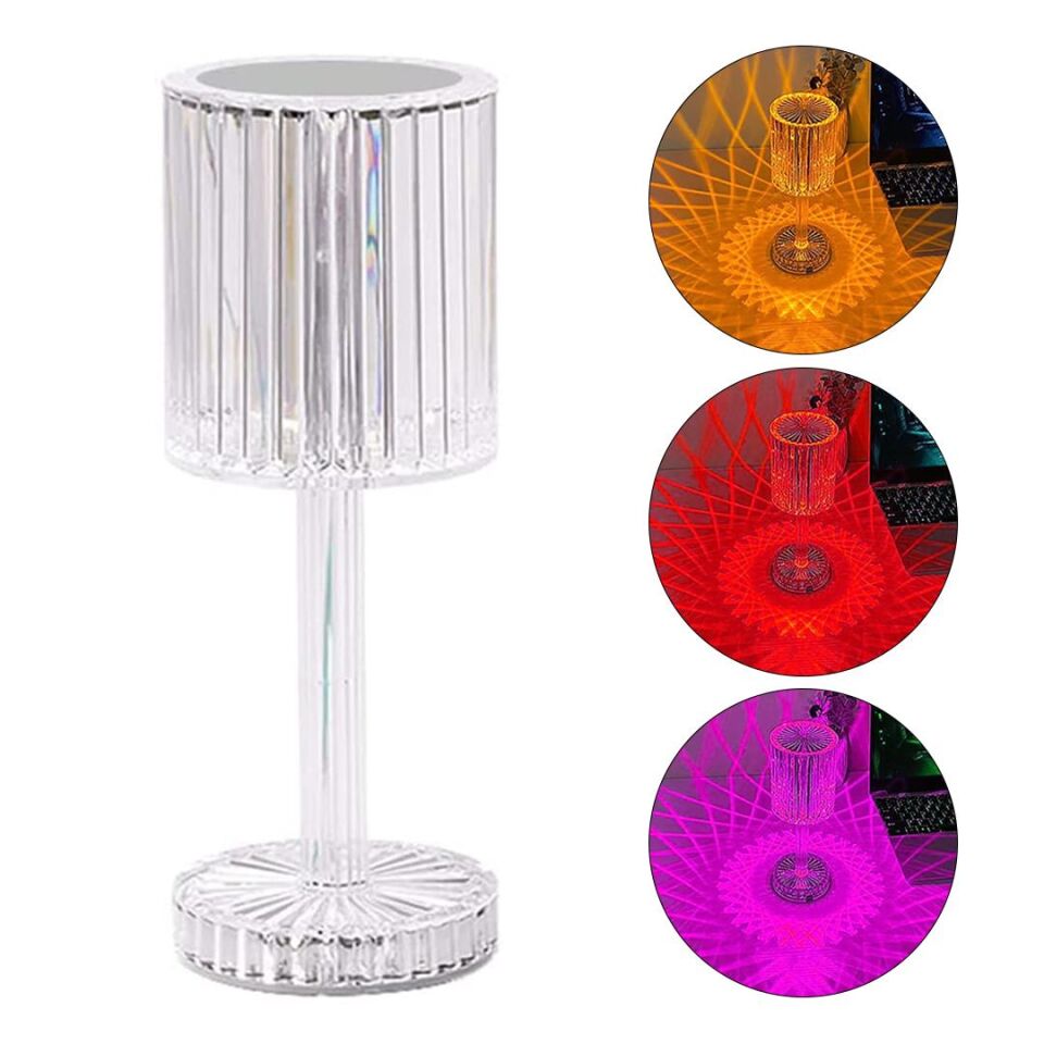 Ayt Powermaster HA-1788 Dekoratif Rgb Renkli Led'li Ambiyans Masa Gece Lambası Şarjlı Dokunmatik Tuşlu Aydınlatma Lamba
